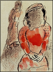 Marc Chagall: Tamar, Belle-Fille de Juda, Lithographie, PRIX SPCIAL !