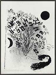 Marc Chagall: Le Soir, 1952 Lithographie originale Verve  Vision de Paris  | uvre grav | arts graphiques