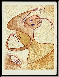 Max Ernst: San Lazzaro et ses amis 1975, Lithographie originale, figure dansante - �uvre grav� | lithographies