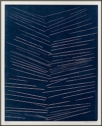 Anna-Eva Bergman: � L'air � Gravure sur bois originale sign�e pour � L'Or de vivre � 1974 - images �uvre grav�