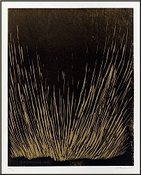 Anna-Eva Bergman: « Le feu » Gravure sur bois originale signée pour «L'Or de vivre» 1974 - images œuvre gravé