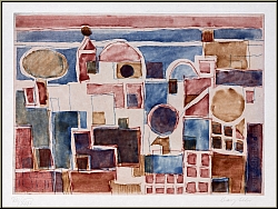 Eduard Bargheer: Forio d'Ischia, 1973, gravure � l'eau-forte et aquatinte sur papier japonais, sign�e - images