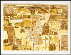 Eduard Bargheer: 'Forio' (Ischia, Italie) 1972, Gravure originale sign�e, eau-forte et aquatinte - �uvre grav�