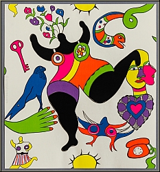 Niki de Saint Phalle: Nana, papier peint d'art, ART Wallpaper Collection documenta, 1972 - images: �uvre grav�