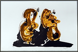 Paul Rebeyrolle: «La dos au mur» 1982, Lithographie originale signée - Images œuvre graphique, estampes orig.