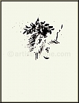 Marc Chagall: David sauv par Michal, Lithographie originale 1960, Dessins pour La Bible - le verso