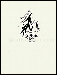Marc Chagall: Agar dans le dsert 1960, Lithographie originale, Dessins pour La Bible - le verso -