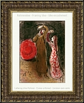 Marc Chagall: Rencontre de Ruth et de Booz, 1960, Lithographie originale pour Verve Bible - uvre grav