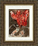 Marc Chagall: Sara et les Anges, Lithographie originale Bible 1960, Abraham, la grossesse | Arts graphiques