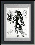 Marc Chagall: L'Offrande, Lithographie originale, Mourlot 1960, bouquet de fleurs et soleil - Arts graphiques