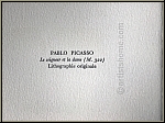 Pablo Picasso: Le seigneur et la dame 1972 Lithographie originale Souvenirs et portraits d'artistes, le verso