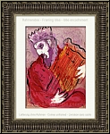 Marc Chagall: David  la Harpe (Les Rois), Lithographie originale 1956, Verve La Bible - uvre graphique