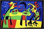 Joan Miro: � Le chien aboyant � la lune � 1952, Lithographie originale