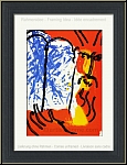 Marc Chagall: Mose 1956, Lithographie originale La Bible, gardien des dix commandements - uvre grav, verso