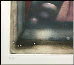 Michle Nedelec: Le Soir Gravure  l'eau-forte, phases du crpuscule, signe au crayon - estampes rares