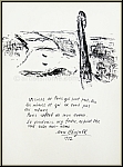 Marc Chagall: Lithographie originale Mre et enfant devant Notre-Dame