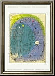 Marc Chagall: Lithographie originale Mre et enfant devant Notre-Dame