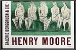 Henry Moore: Galerie Berggruen & Cie 1957, Personnages sur fond vert, Lithographie originale - Affiches