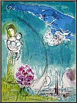Marc Chagall: Lithographie originale Place de la Concorde, Tour Eiffel