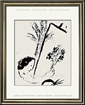 Marc Chagall: Le bouquet  la main Auto-portrait de l'artiste, Lithographie originale, 1957- uvre grav