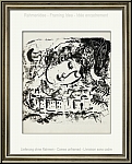 Marc Chagall: Le village - Auto-portrait, Lithographie originale, 1957 - uvres imprimes | arts graphiques