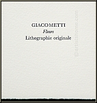 Alberto Giacometti: Lithographie originale Fleurs Souvenirs et portraits d'artistes, Mourlot - uvre grav