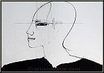 Paul Wunderlich: Profil avec Archaeopteryx, Lithographie 1994, signe