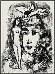 Marc Chagall:  Le clown blanc  1964, Lithographie originale