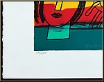 Guillaume Corneille: Sous les tropique, 2004, Lithographie originale sur la thme de l'arc-en-ciel, signe