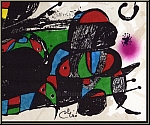 Joan Miro: �Iran� 1974, Lithographie originale pour �Miro sculpteur� en persan, sign�e dans la pierre | �uvre