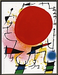 Joan Miro: Le Soleil rouge, 1972, Lithographie originale, Voie lacte