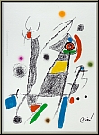 Joan Miro: Maravillas, 1975 - Motif : Chanteur, lithographie originale