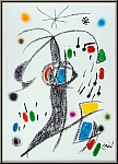 Joan Miro: Maravillas 1975, Lithographie originale  Joueur de golf 