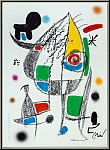 Joan Miro: Maravillas 1975, Lithographie originale  Poisson rouge 
